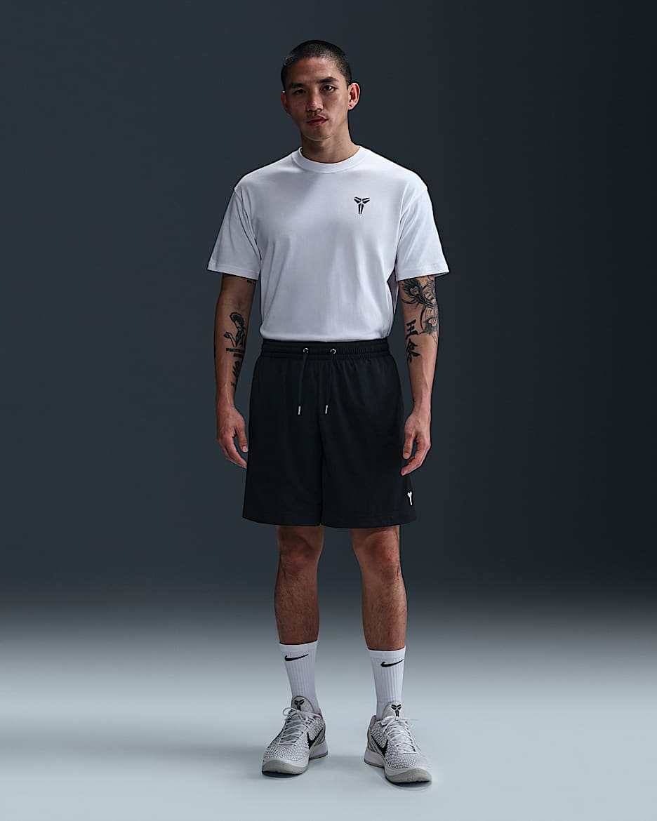 Kobe Dri-FIT 科比男子速干篮球短裤 - 黑/黑/白色