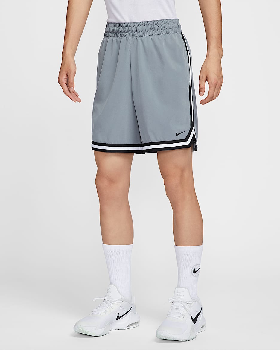 Nike DNA Dri-FIT 男子透气速干舒爽梭织篮球短裤 - 冷灰/黑/黑