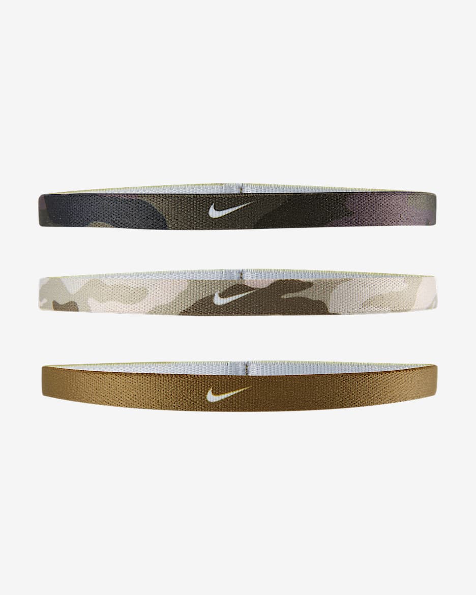 Nike 印花头带（3 条） - 多色/黑/高射炮橄榄绿/石色