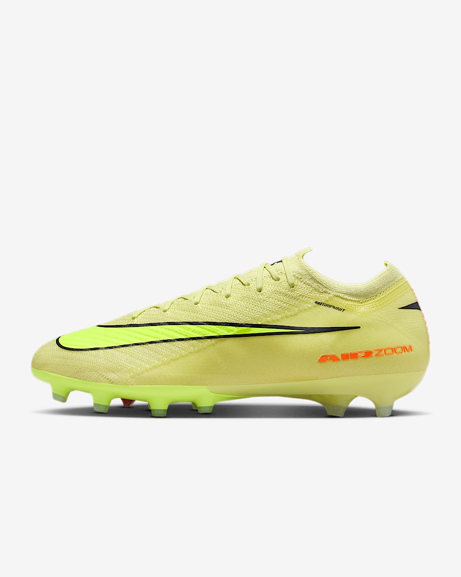 Nike Mercurial Vapor 16 Elite 耐克刺客系列 AG 人造草地低帮足球鞋 - 亮石灰色/橙红/荧光黄
