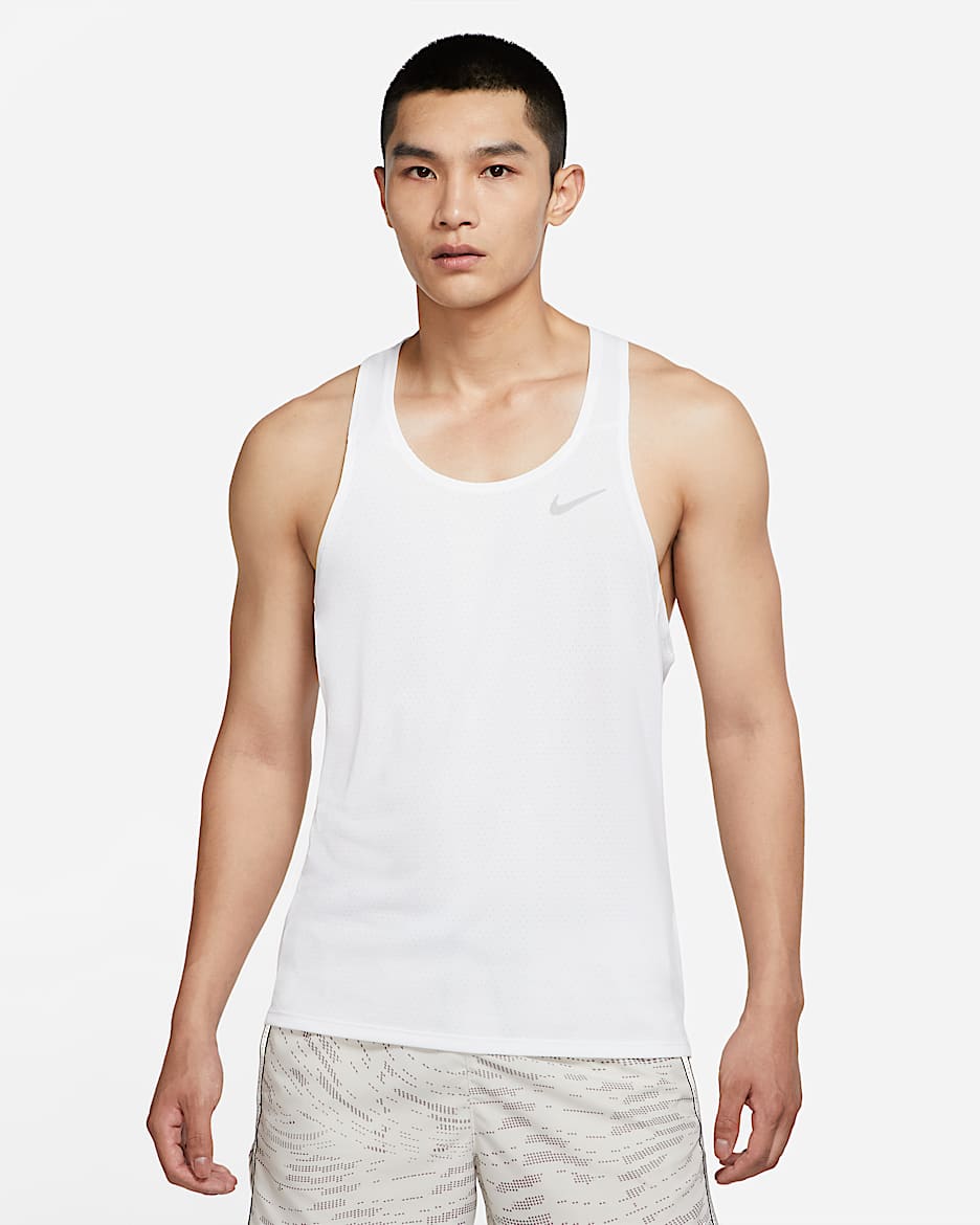 Nike Dri-FIT Fast 男子速干跑步背心 - 白色