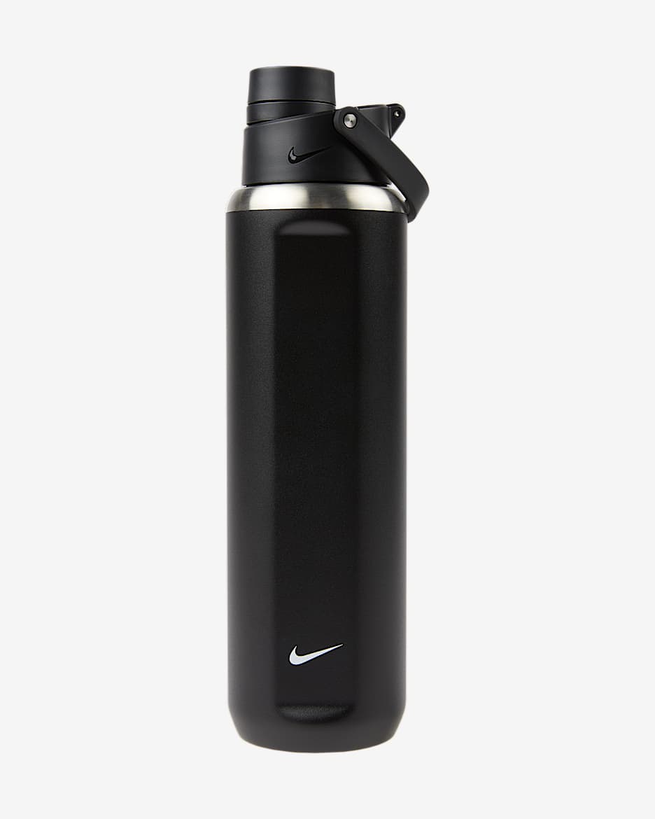 Nike ACG ReCharge Chug 不锈钢印花水壶（700 毫升） - 黑/黑/山峰白/山峰白