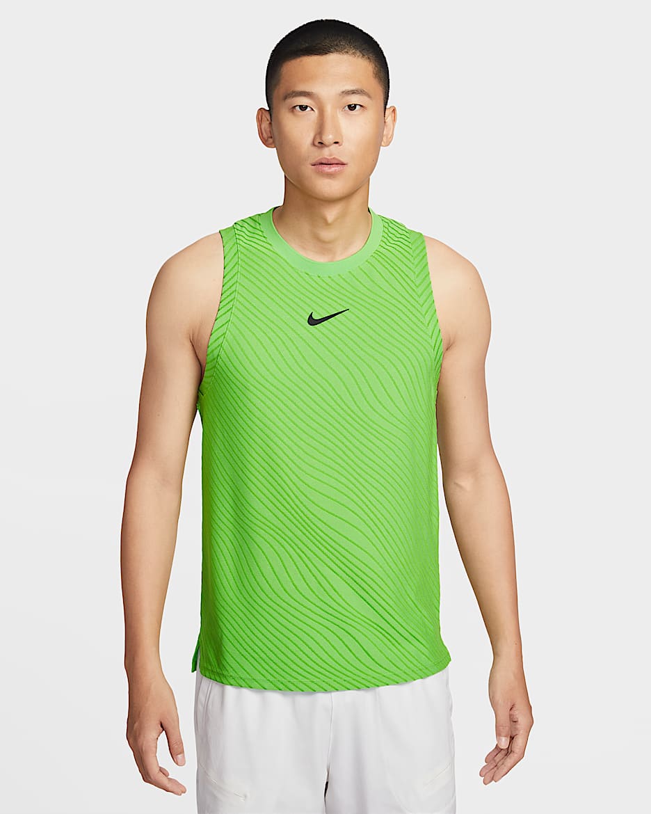 NikeCourt Slam Dri-FIT ADV 卡洛斯·阿尔卡拉斯同款男子速干背心 - 明绿/黑