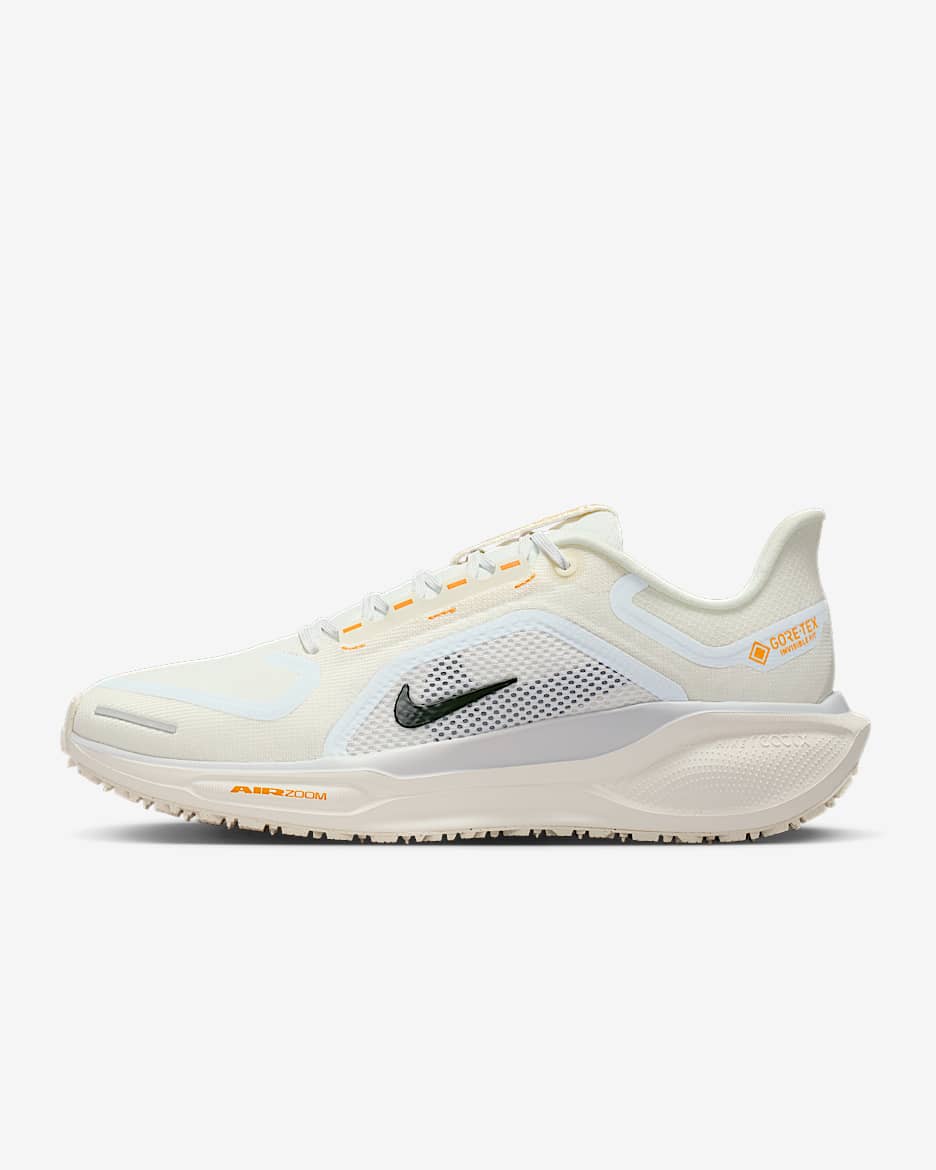 Nike Pegasus 41 GORE-TEX 耐克飞马女子防水公路跑步鞋 - 帆白/足球灰/日晷黄/灰石板蓝
