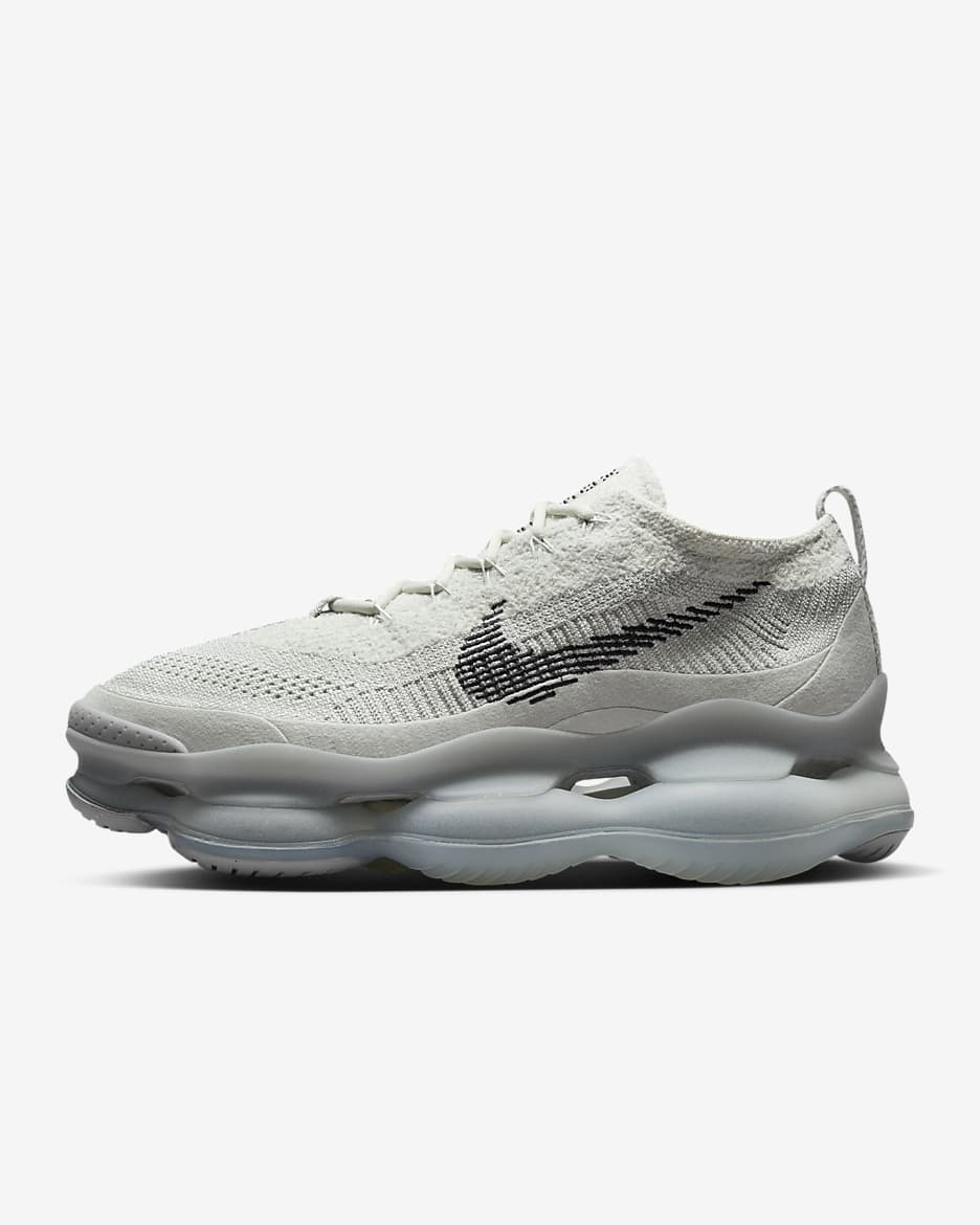 Nike Air Max Scorpion Flyknit SE 男子运动鞋 - 浅银/烟灰/海玻璃色/黑