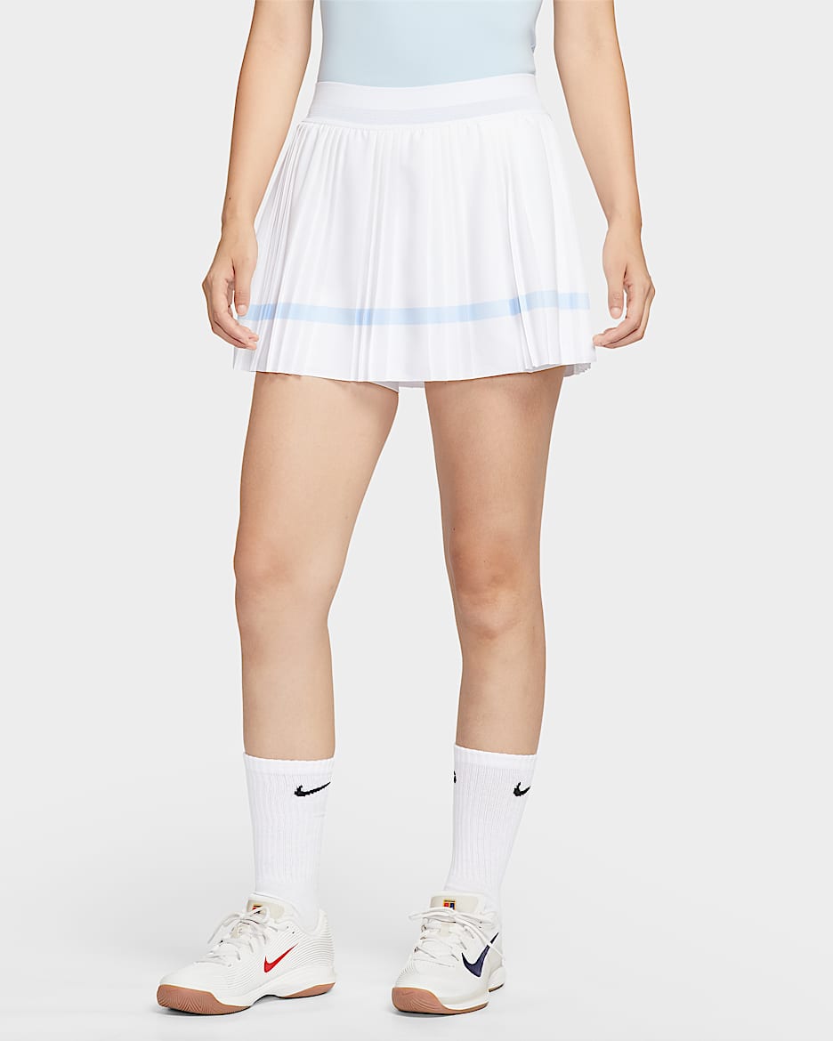 NikeCourt Ace Dri-FIT 女子速干褶裥半身裙 - 白色