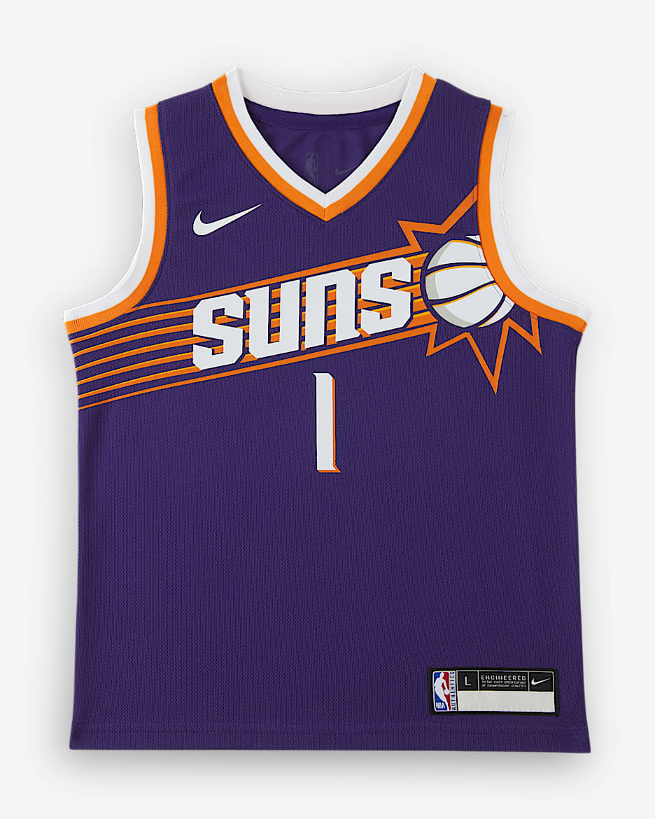 菲尼克斯太阳队德文·布克 (Devin Booker) Icon Edition Nike NBA Jersey 幼童球衣 - 新兰花紫