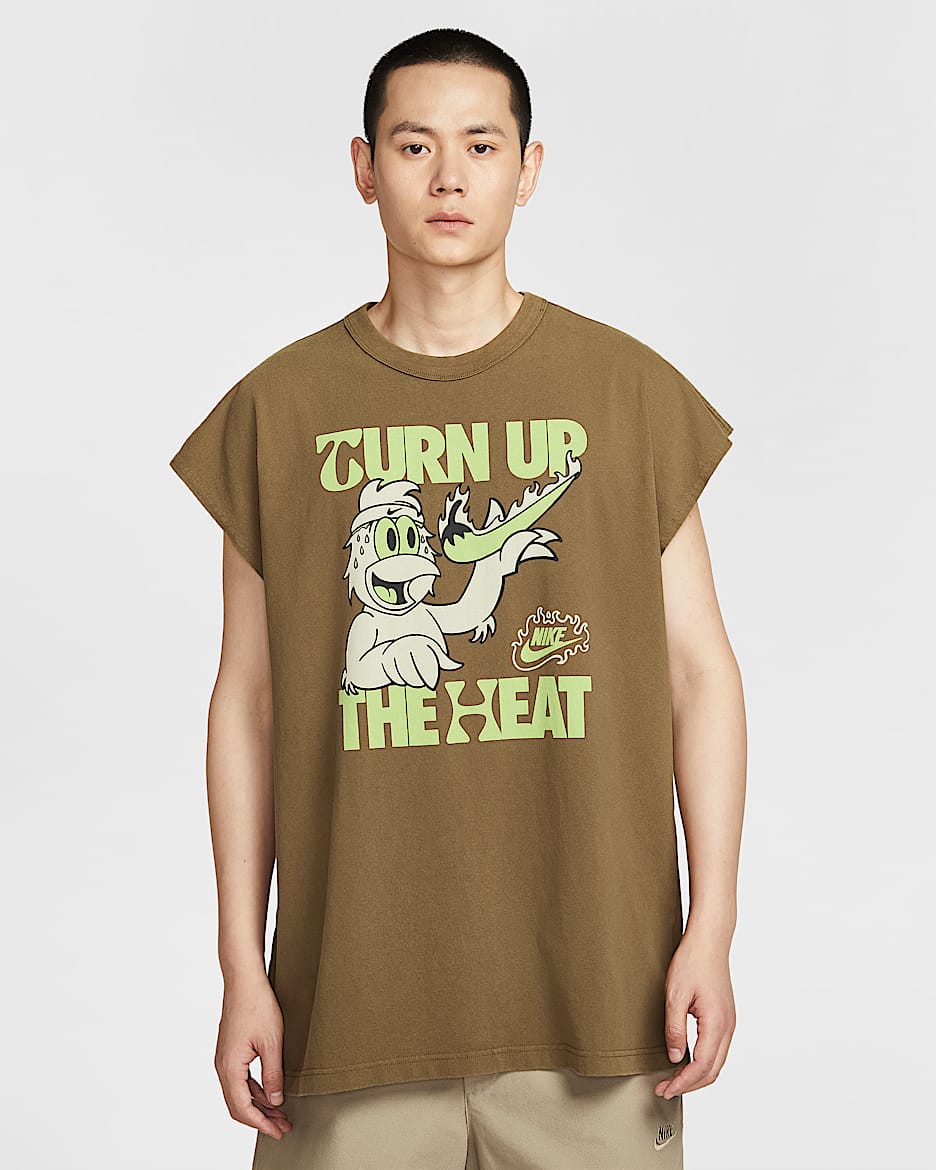Nike Sportswear 男子无袖T恤 - 苔木棕色