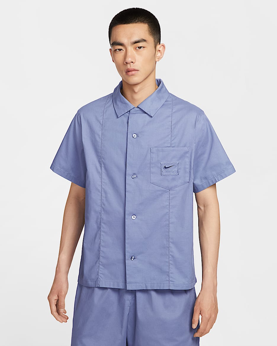 Nike Sportswear 男/女短袖上衣 - 世界靛青
