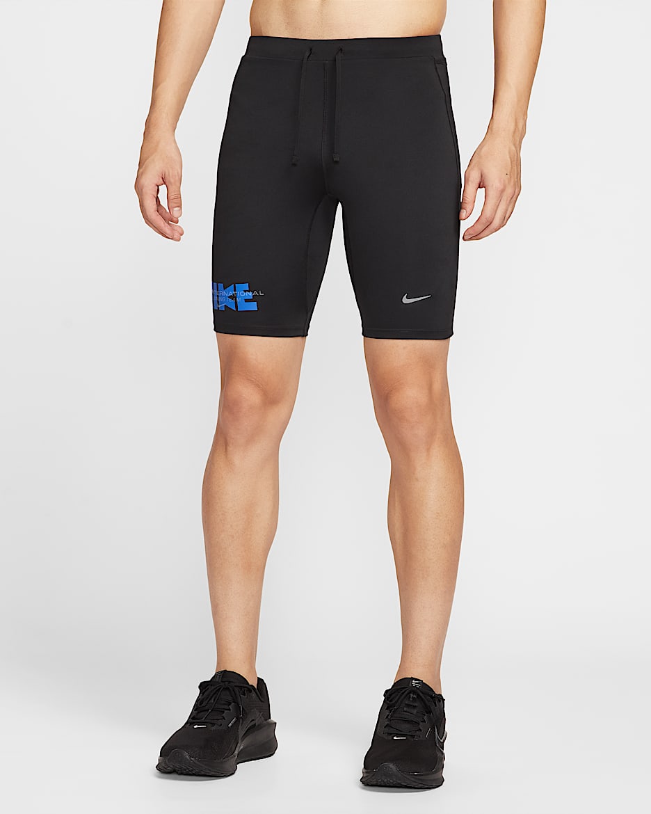 Nike Fast Dri-FIT 男子速干跑步紧身短裤 - 黑