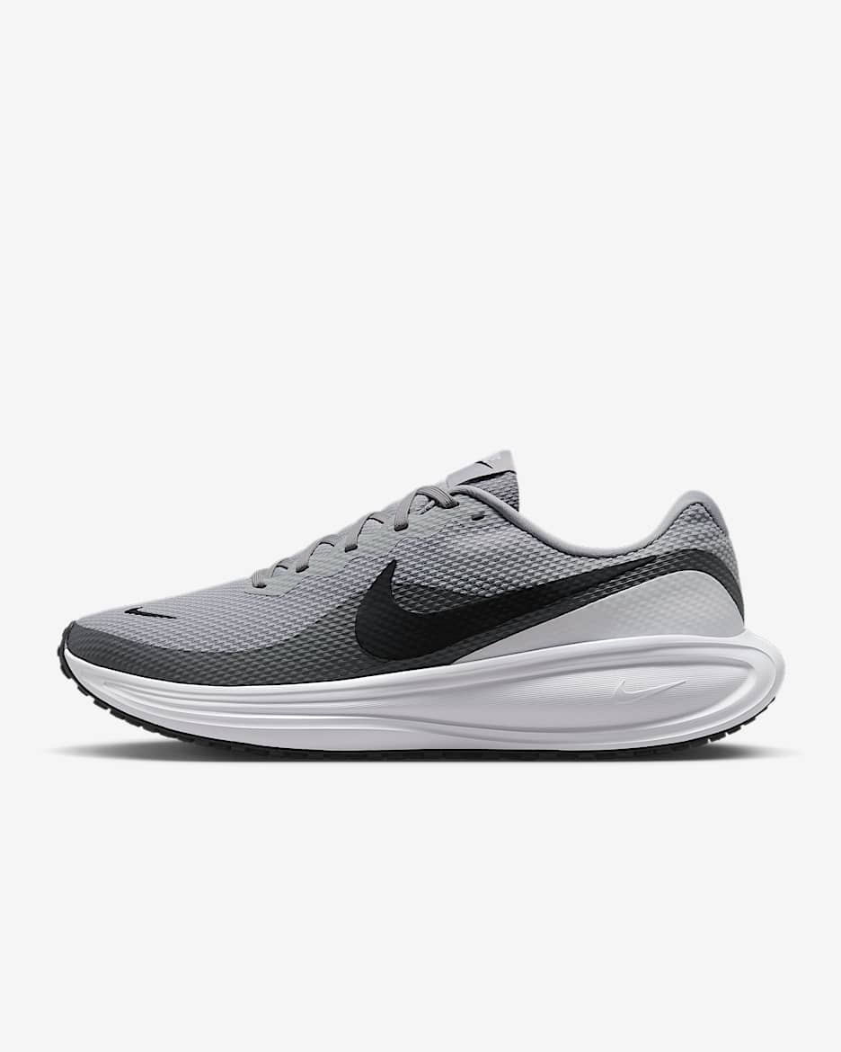Nike Revolution 8 男子公路跑步鞋 - 浅烟灰/烟灰/白色/黑