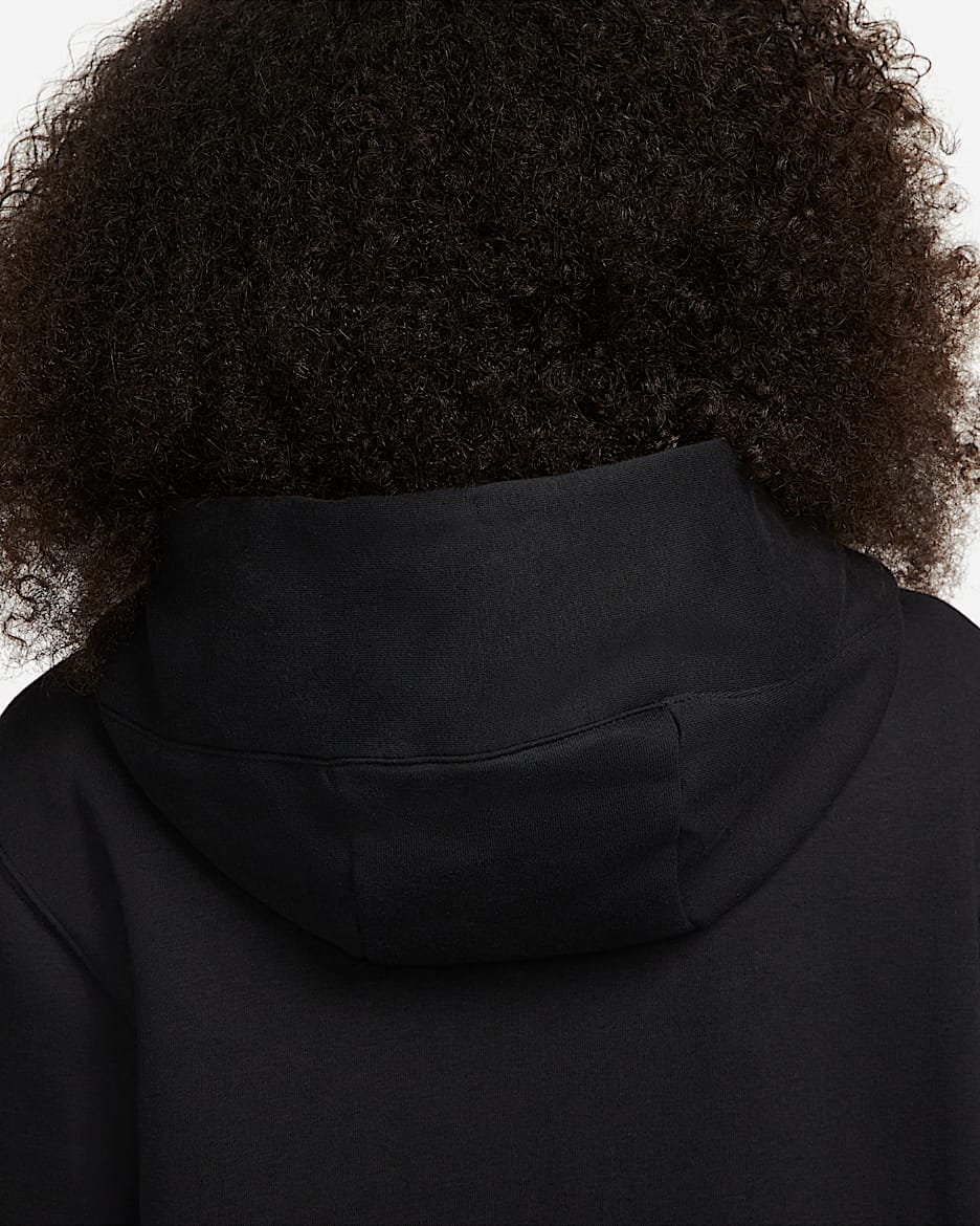 Nike Sportswear Phoenix Fleece 女子 Oversize 风全长拉链开襟连帽衫 - 黑/帆白