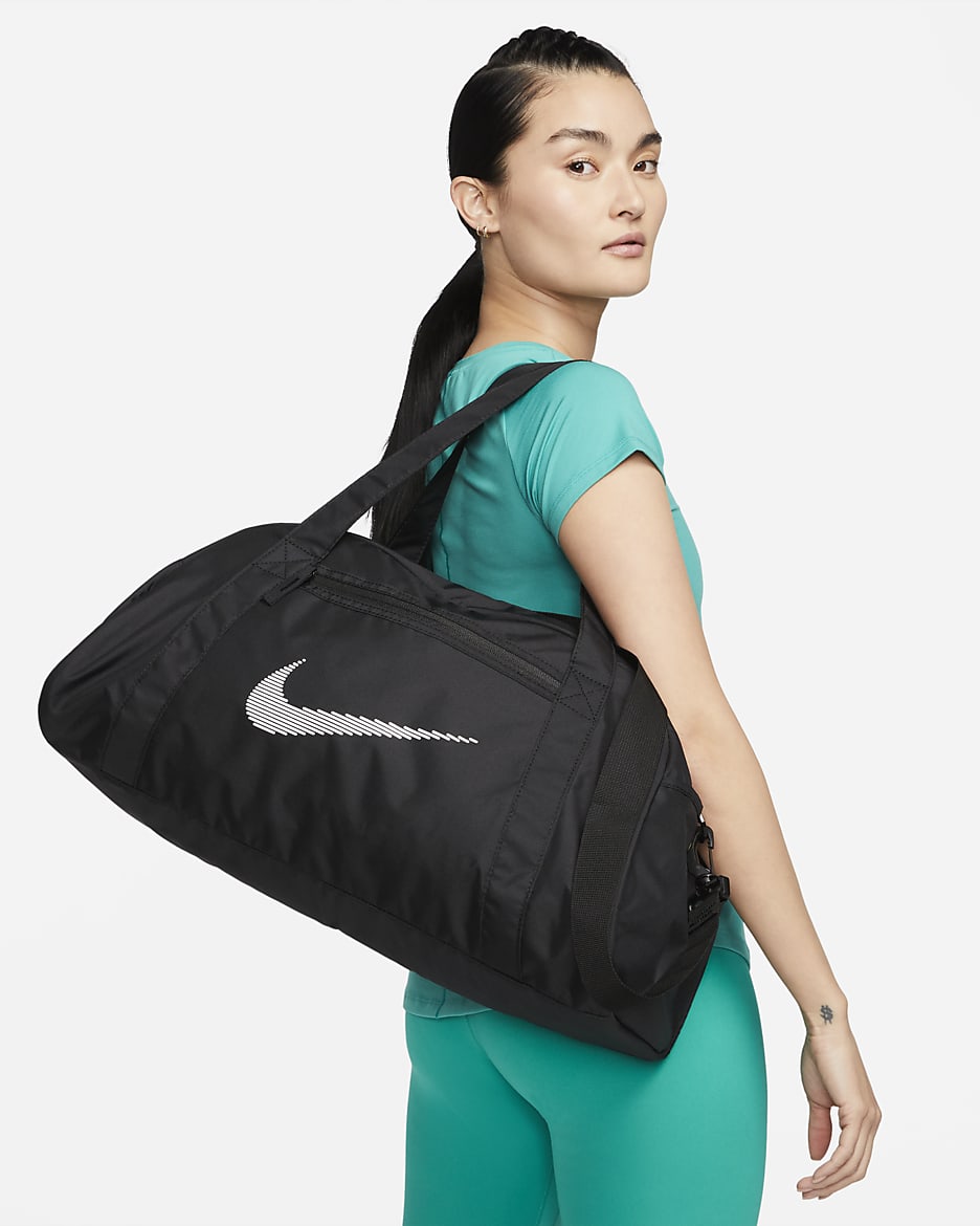 Nike Gym Club 行李包 - 黑/黑/白色
