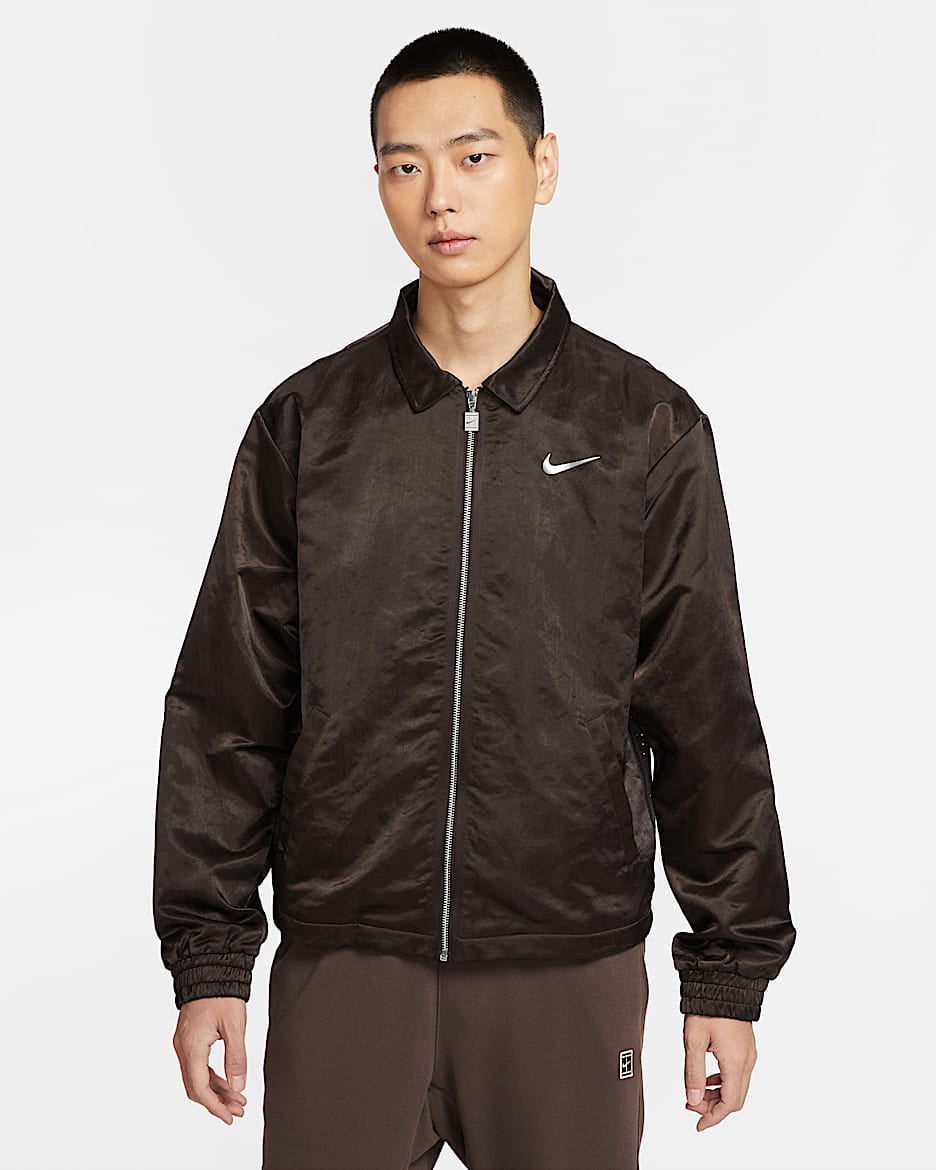 NikeCourt Slam 男子夹克 - 丝绒棕/白色