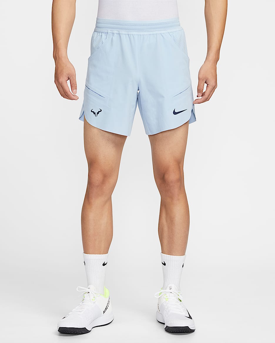Rafa Nike Dri-FIT ADV 纳达尔男子速干网球短裤 - 浅军械蓝/深藏青