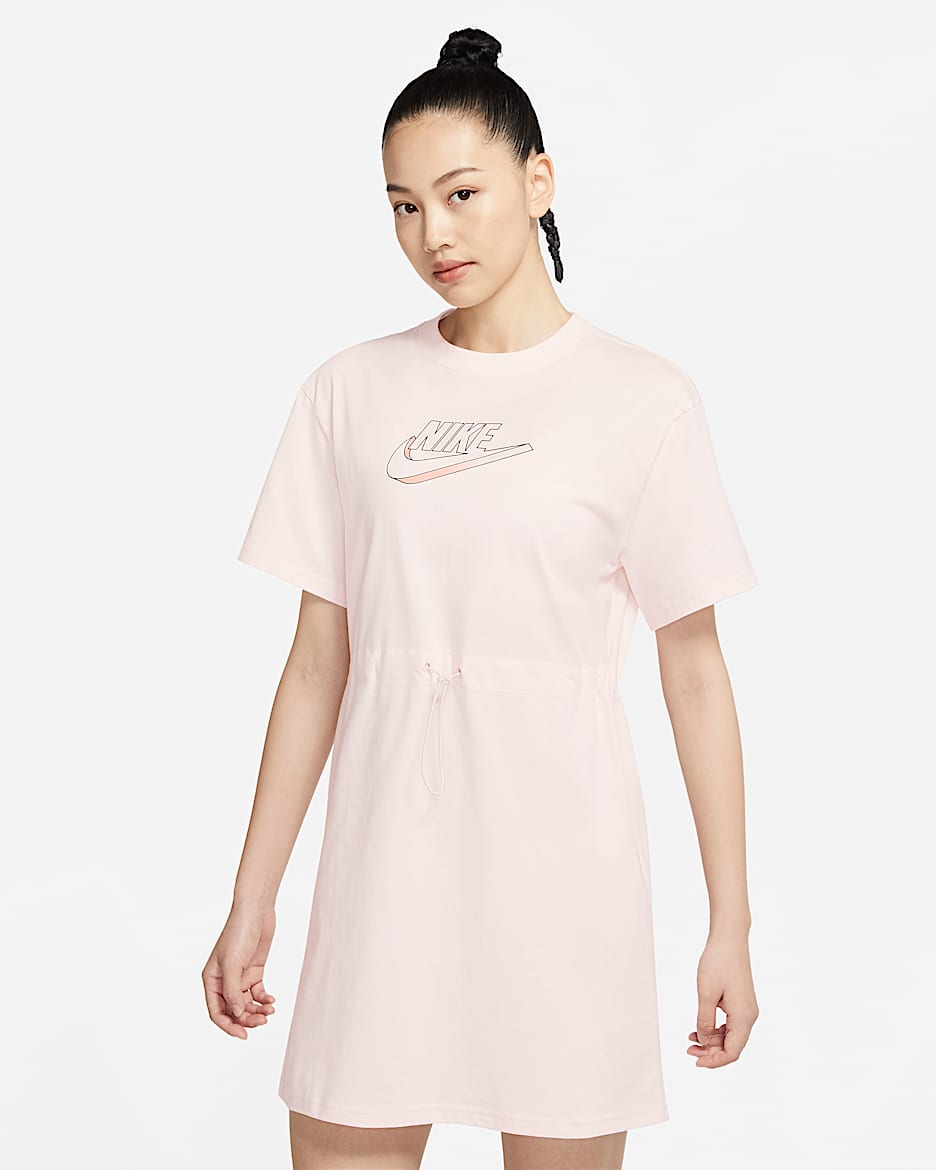 Nike Sportswear 女子连衣裙 - 柔粉/狂喜深红