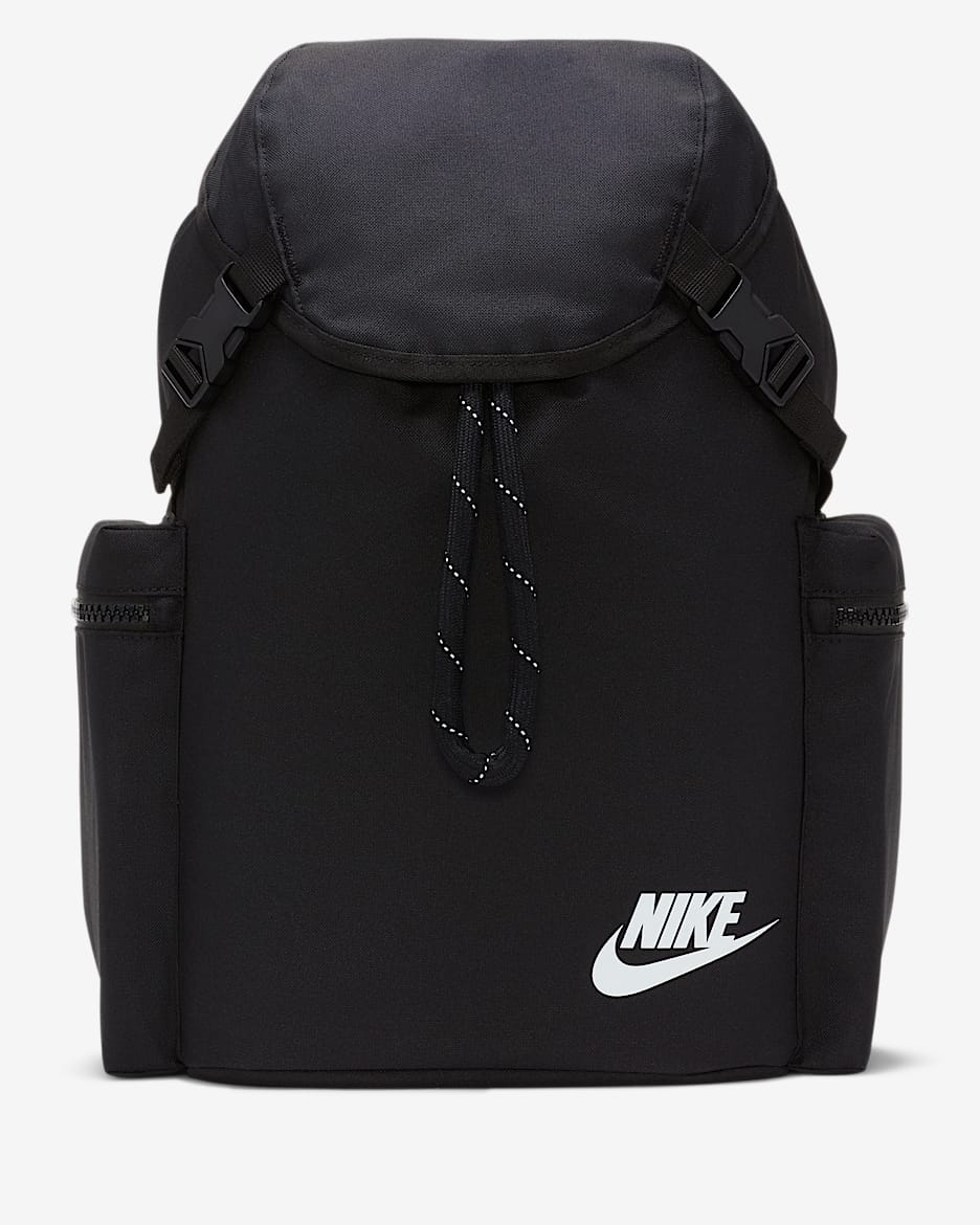 Nike Heritage 双肩包 - 黑/黑/白色
