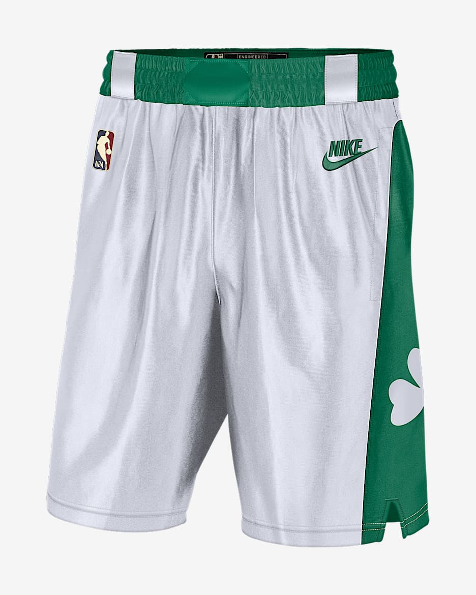 波士顿凯尔特人队 Classic Edition Nike Dri-FIT NBA Swingman 男子短裤 - 白色/苜蓿绿/苜蓿绿