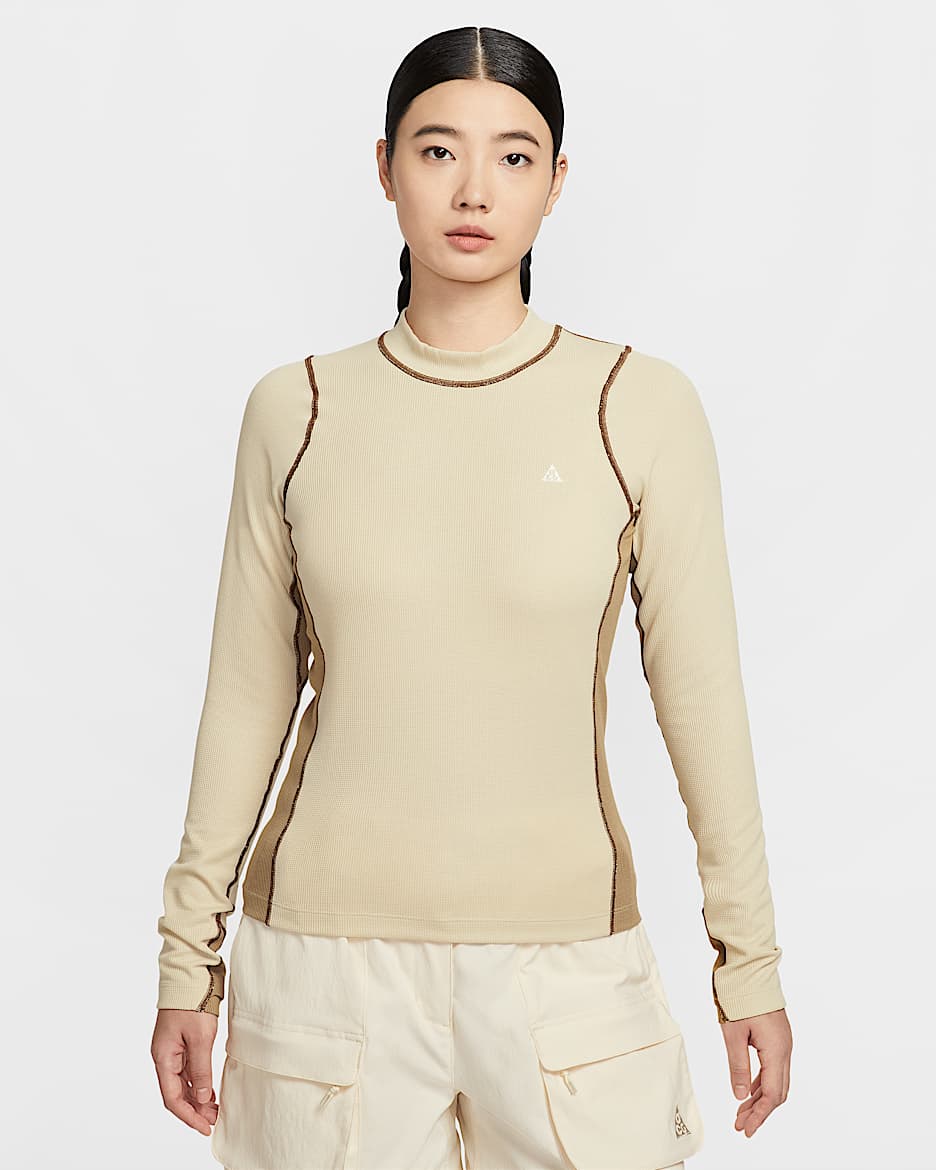 Nike ACG "Chinati" Dri-FIT ADV 女子防晒速干长袖上衣 - 浅卡其/杏茶色/苔木棕色/山峰白