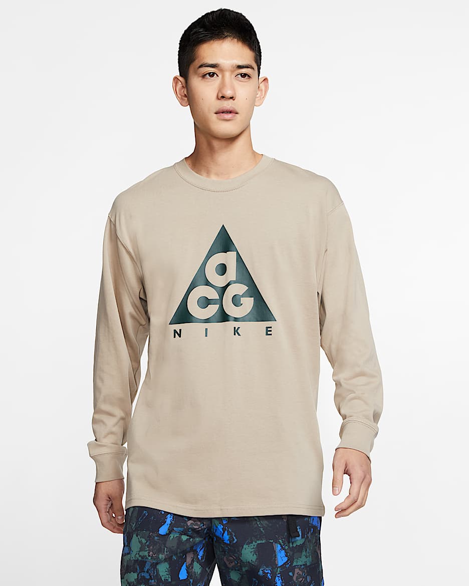 Nike ACG 男子长袖T恤 - 卡其/军裤卡其