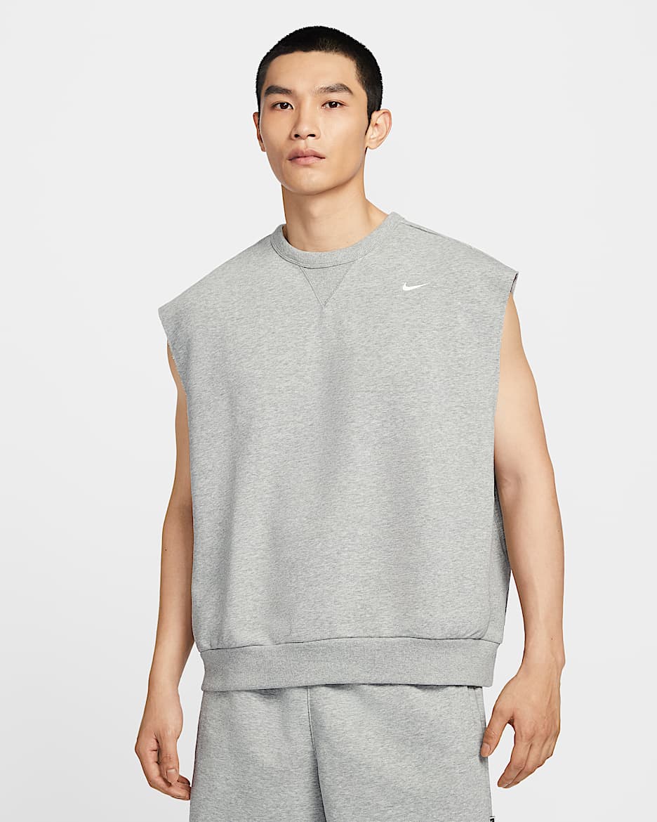 Nike Standard Issue Dri-FIT 男子速干篮球无袖圆领上衣 - 调色暗灰/淡象牙白