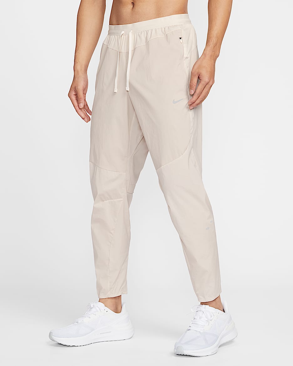 Nike Stride Repel 男子拒水梭织跑步长裤 - 奶白 II/桦树黄/自然白
