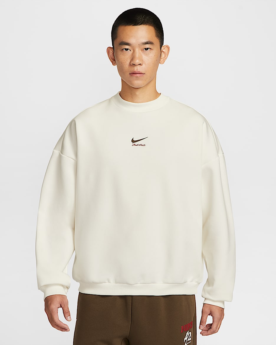 Nike Standard Issue 马年限定脱缰系列 Therma-FIT 新年款男子篮球加绒圆领上衣 - 帆白