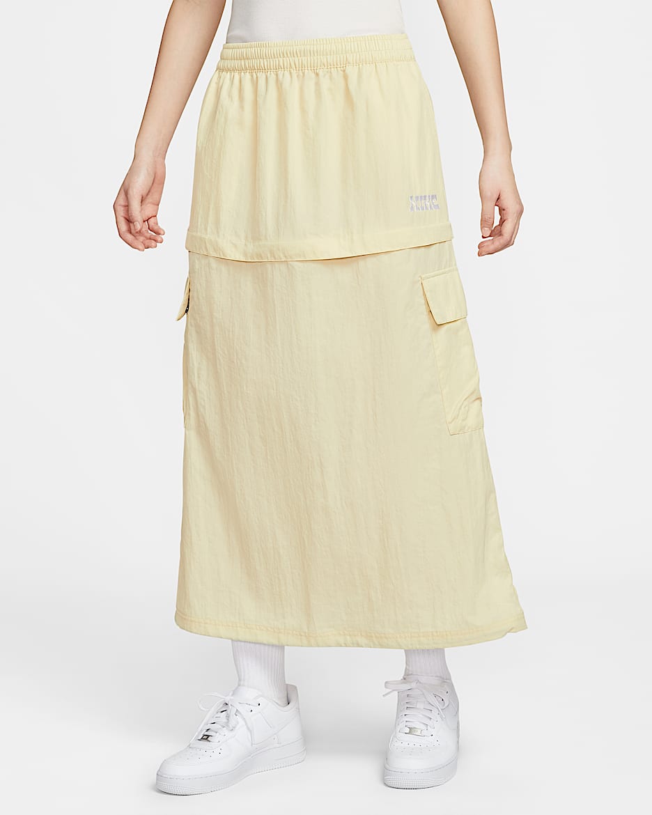 Nike Sportswear 夏日轻醒系列女子拒水梭织工装半身裙 - 浅卡其