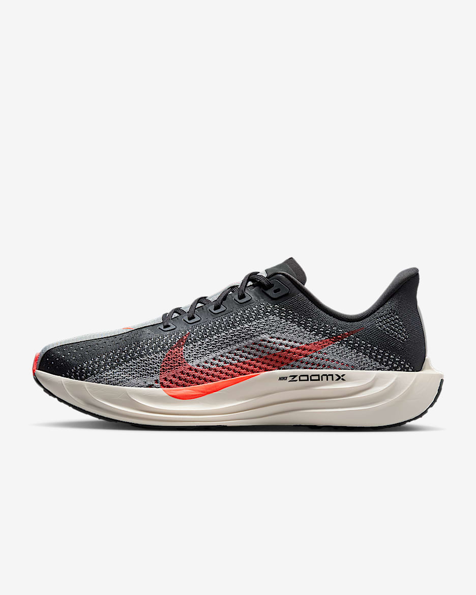 Nike Pegasus Plus 耐克超级飞马男子公路跑步鞋 - 煤黑/浅烟灰/幻影灰白/亮深红