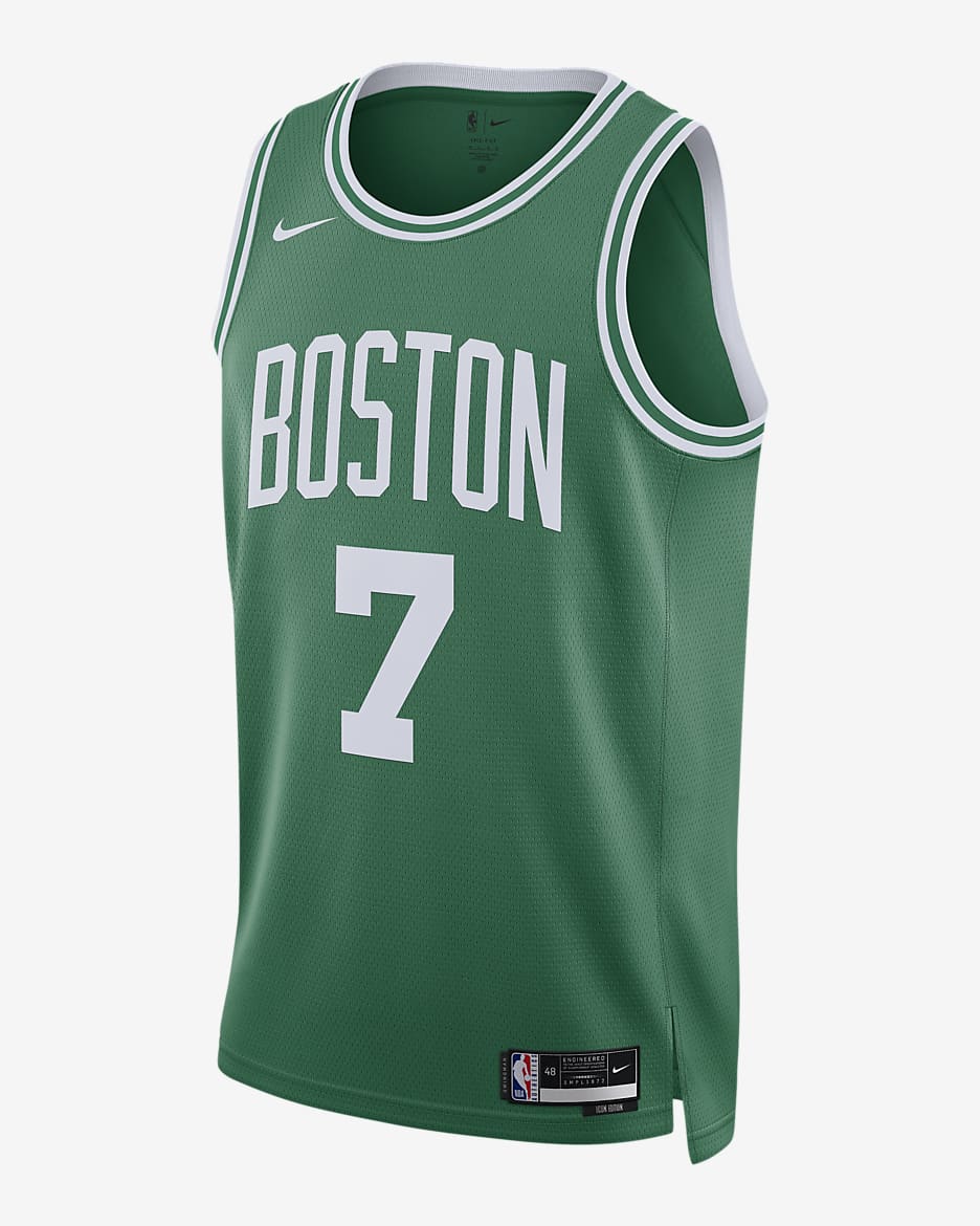 波士顿凯尔特人队 Icon Edition Nike Dri-FIT NBA Swingman Jersey 男子透气速干球衣 - 苜蓿绿