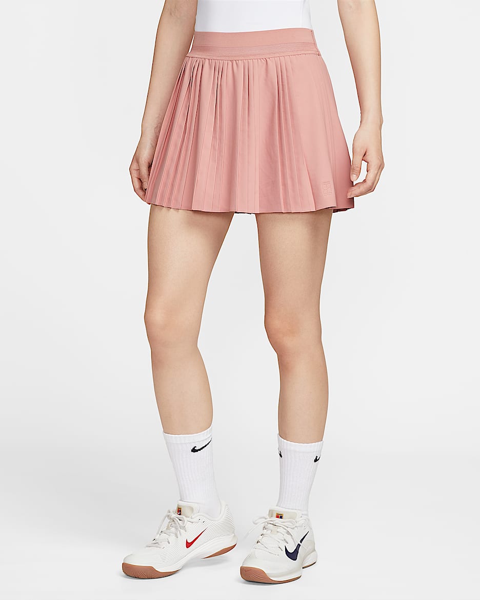 NikeCourt Advantage Dri-FIT 女子速干褶裥网球半身百褶裙 - 星尘红/星尘红/星尘红