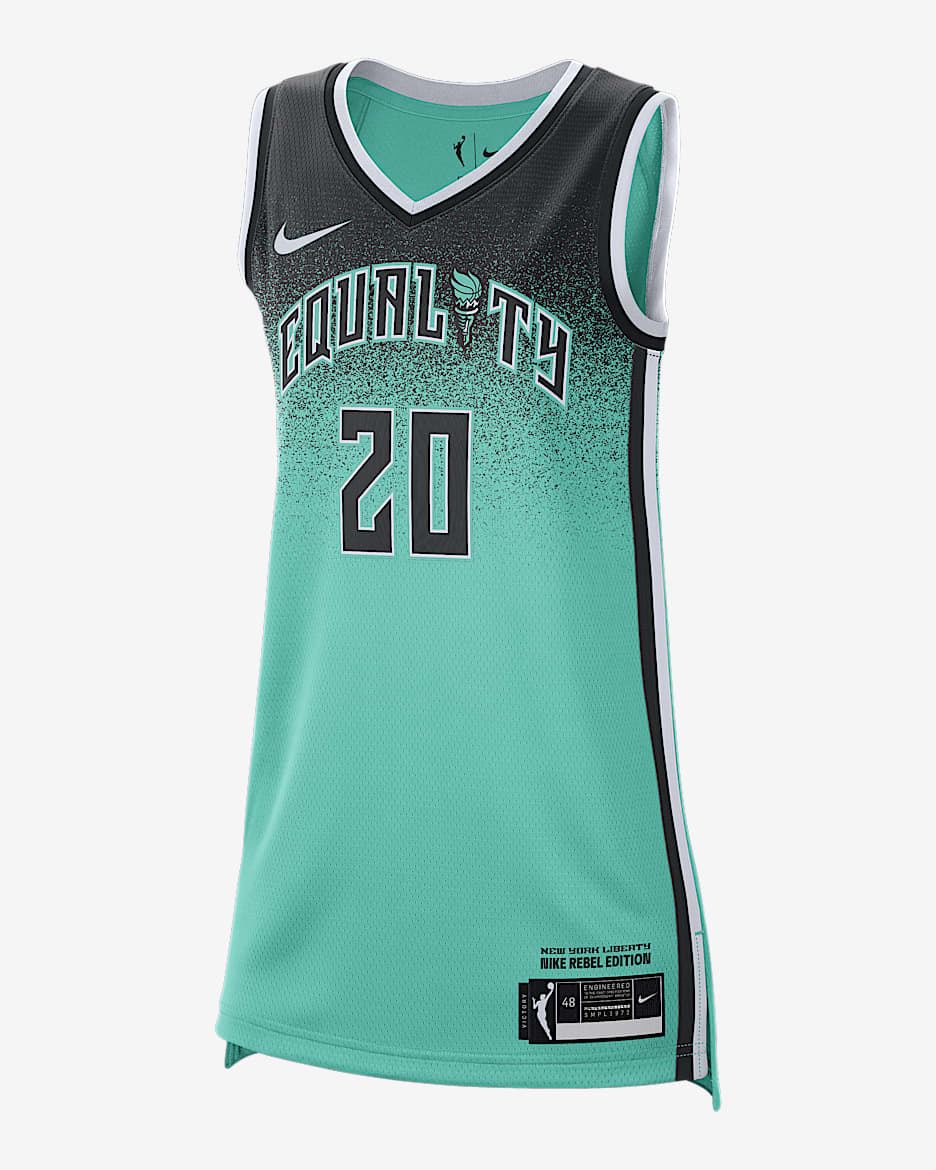纽约自由人队 (Sabrina Ionescu) Nike Dri-FIT WNBA Victory Jersey 萨布丽娜女子速干球衣 - 薄荷绿
