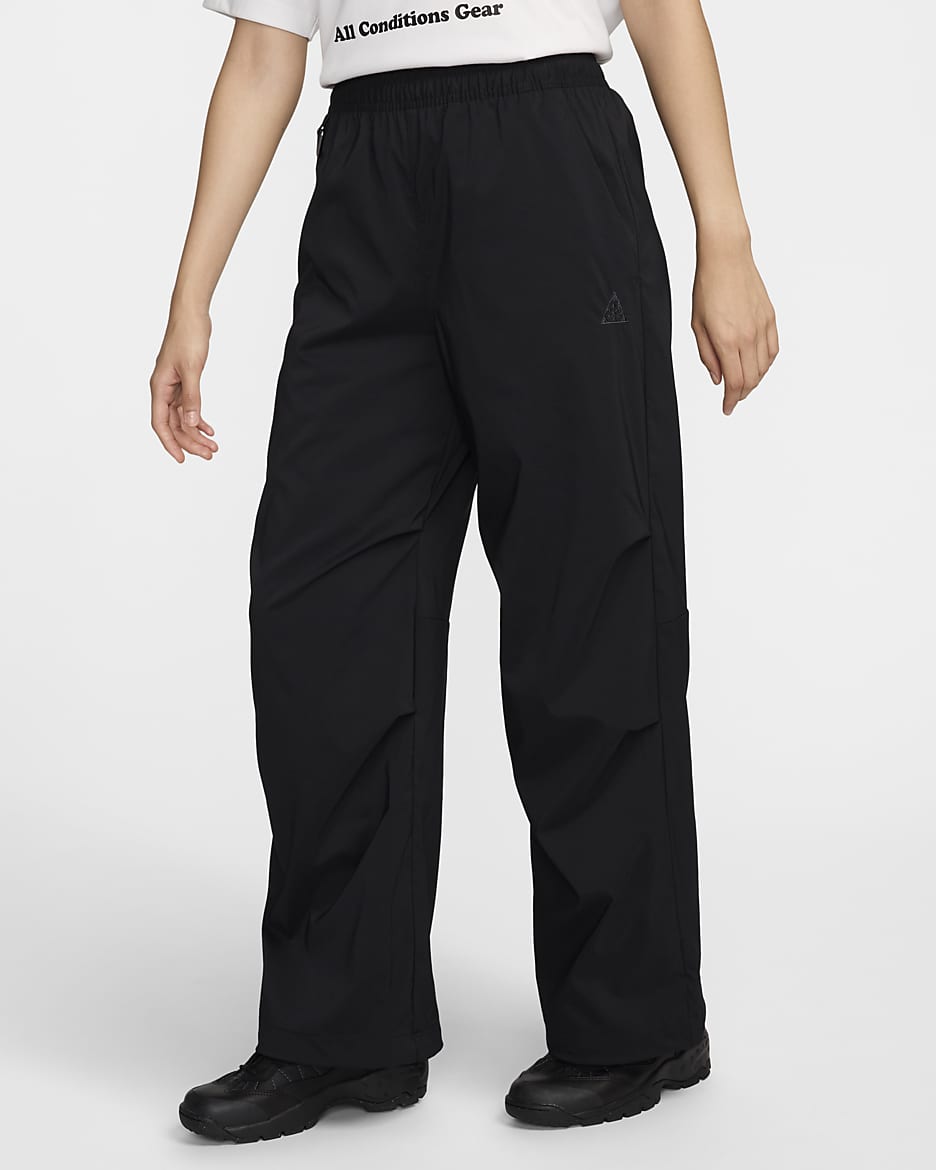 Nike ACG 女子高腰防晒速干长裤 - 黑/煤黑