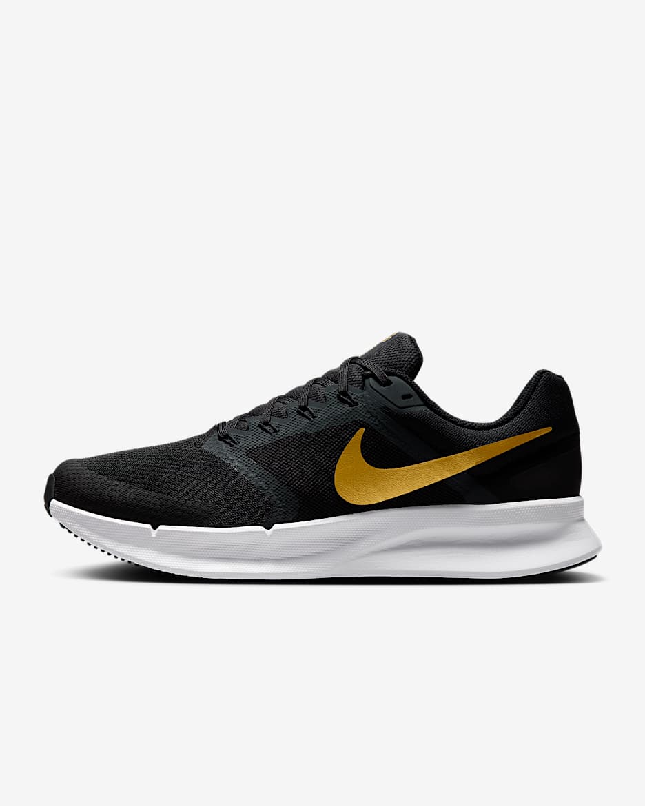 Nike Run Swift 3 男子公路跑步鞋 - 黑/煤黑/白色/金属色
