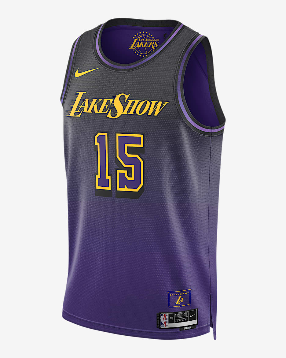 2024/25 赛季洛杉矶湖人队 (Austin Reaves) City Edition Nike Dri-FIT NBA Swingman Jersey 男子速干球衣 - 全域紫