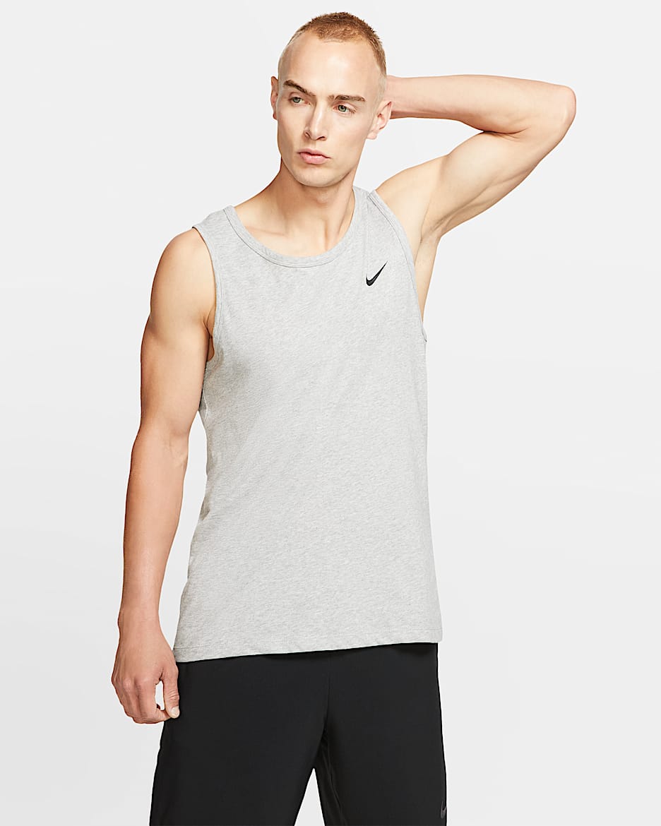 Nike Dri-FIT 男子速干训练背心 - 调色暗灰/黑