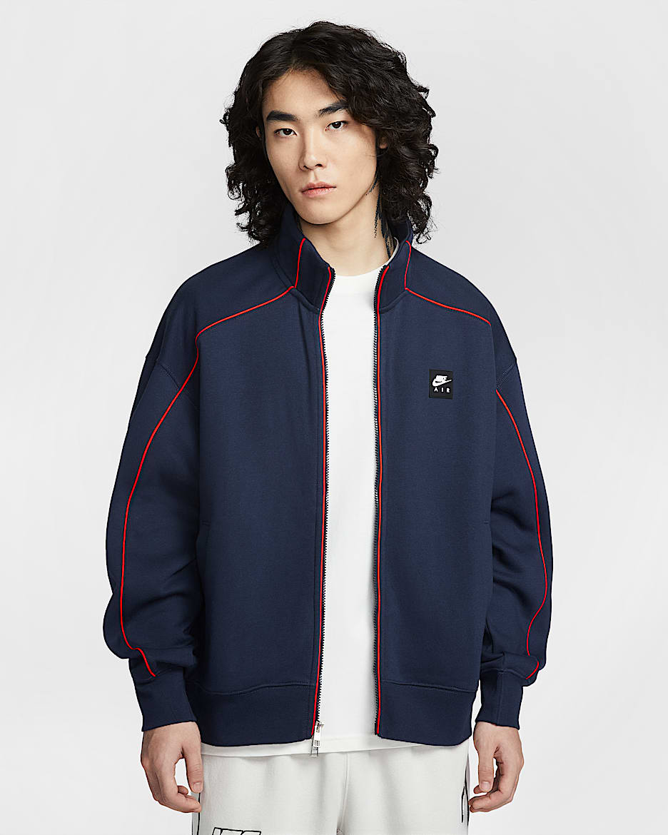 Nike Air 男子加绒运动夹克 - 黑曜石色/浅深红