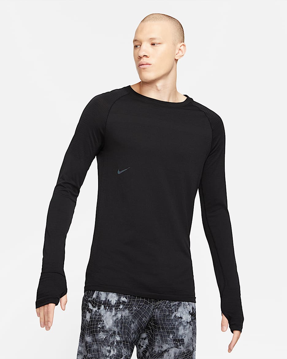 Nike NSRL Wool 男子长袖圆领上衣 - 黑