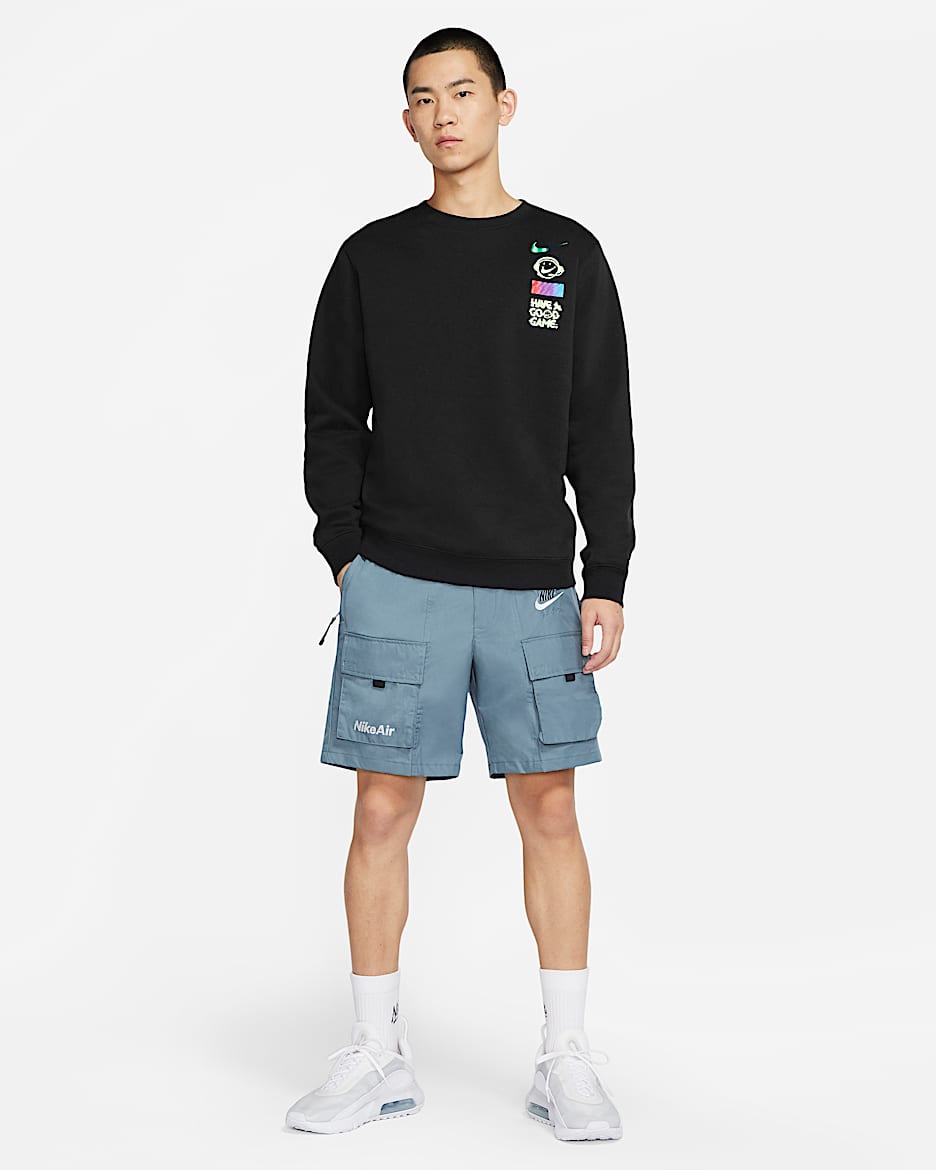 Nike Sportswear Club Fleece 男子圆领上衣 - 黑