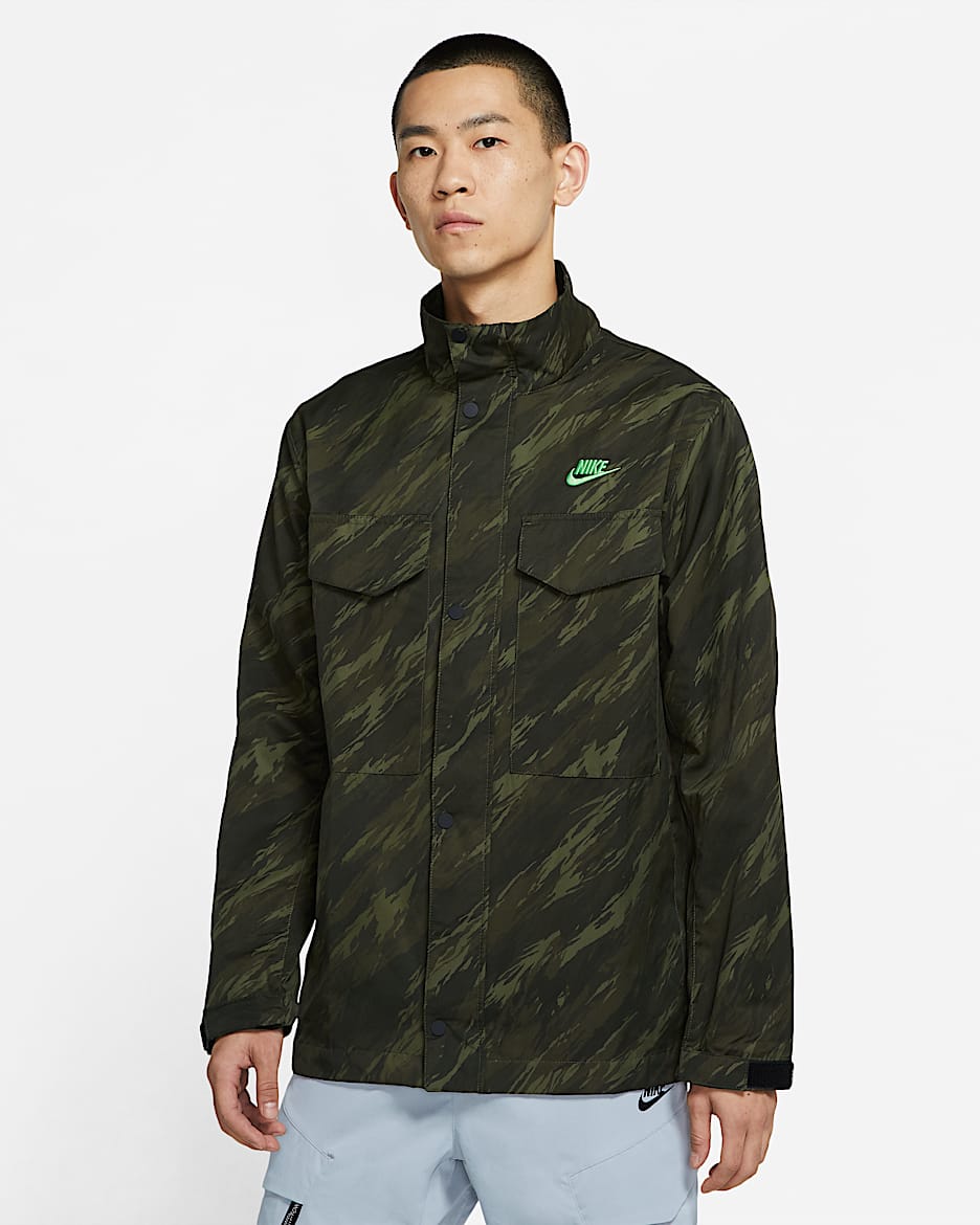 Nike Sportswear Essentials+ M65 男子无衬里夹克 - 红杉绿/冲击绿