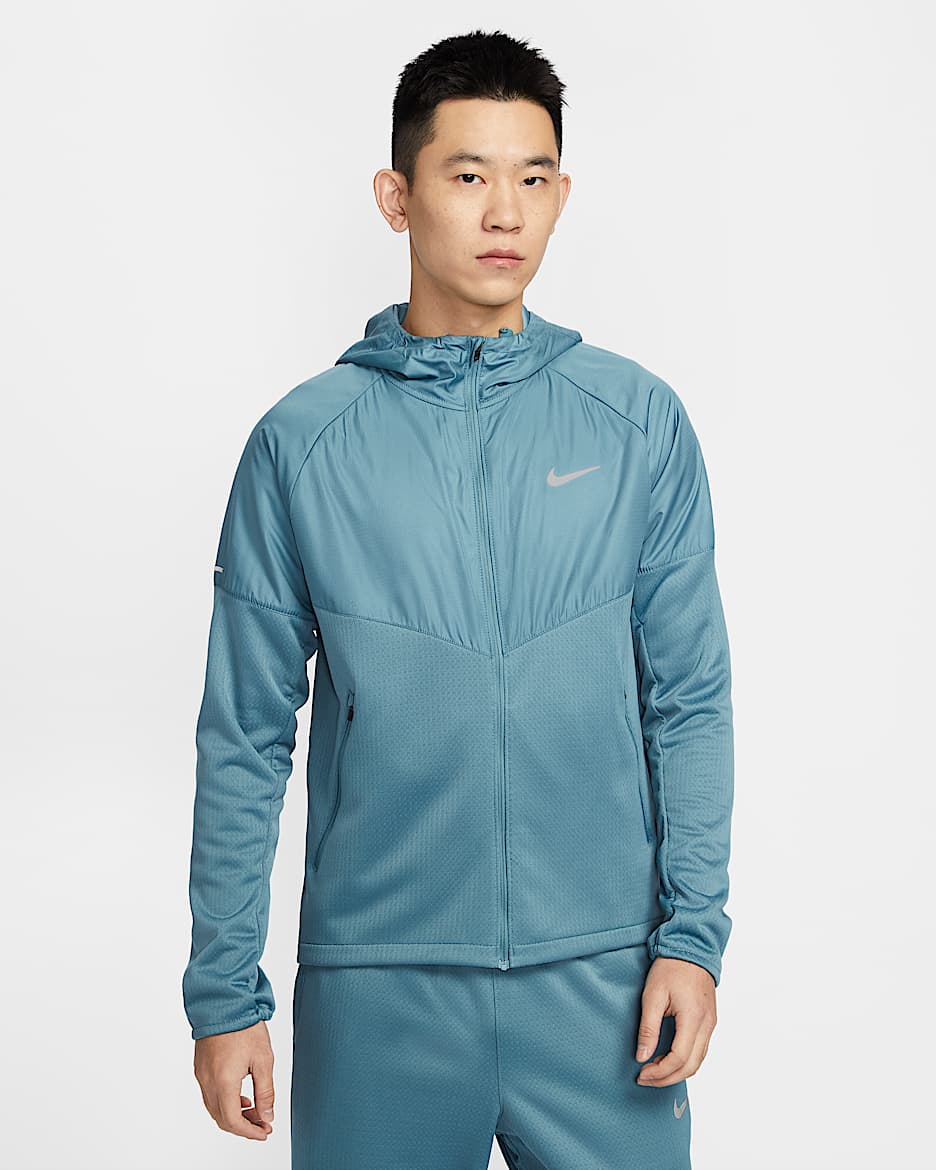 Nike Sphere Miler Therma-FIT 男子拒水跑步夹克 - 烟灰蓝/烟灰蓝