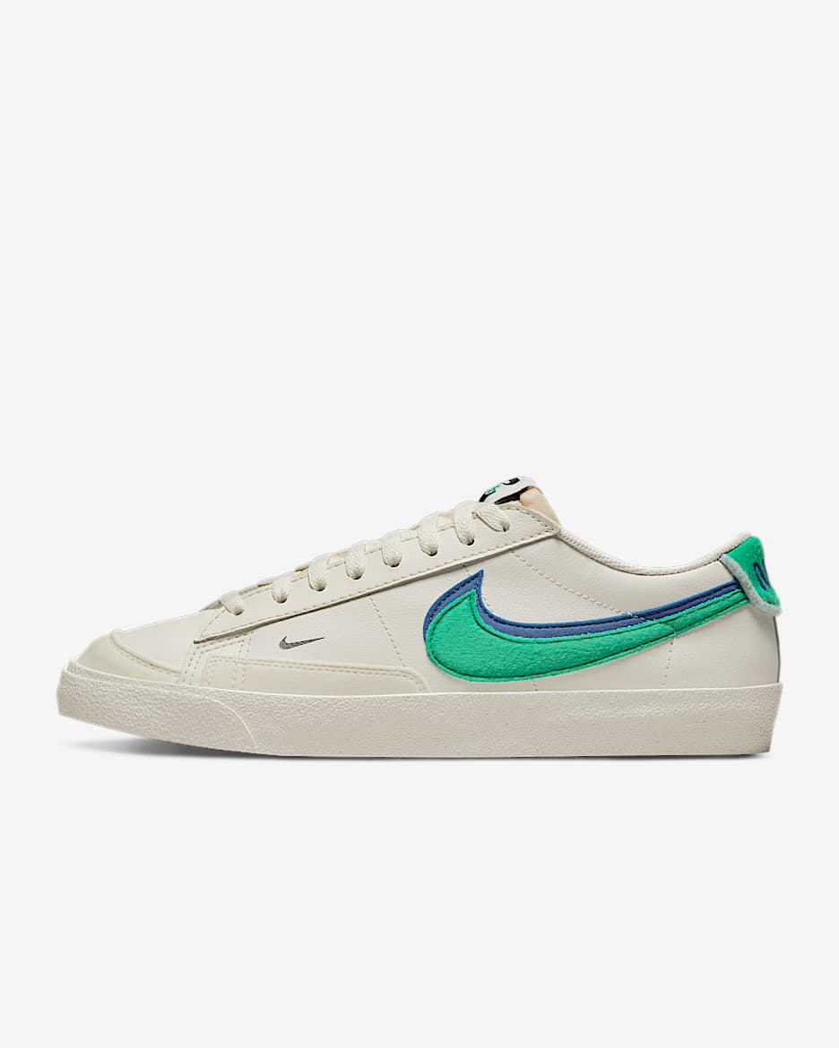 Nike Blazer Low '77 SE 男子运动鞋 - 幻影灰白/旧宝蓝/黑/体育场绿