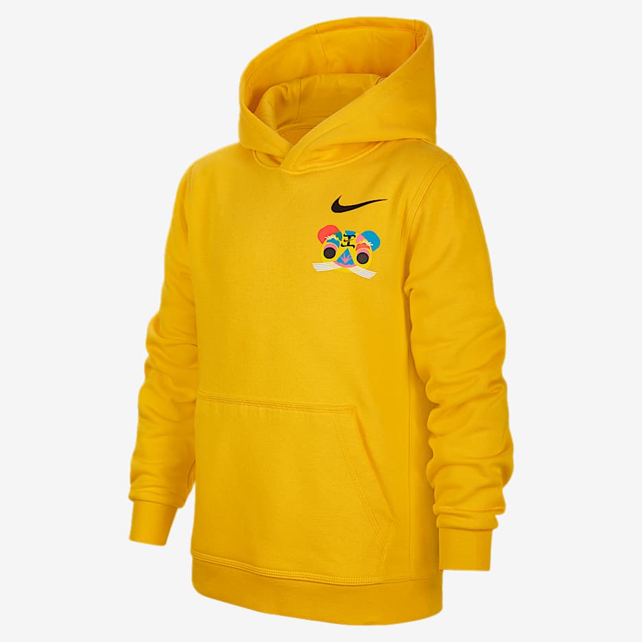 Nike Sportswear 大童(男孩)套头连帽衫 - 大学金
