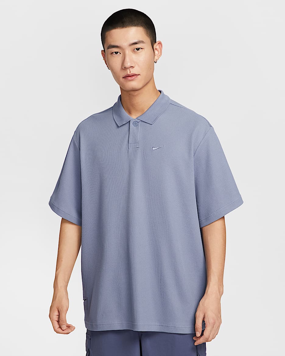 Nike Club 男子 Oversize 风翻领T恤 - 世界靛青