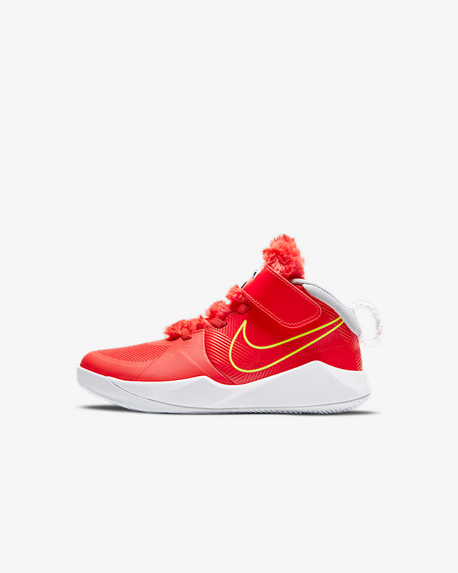 Nike Team Hustle D 9 Lil (PS) 幼童运动童鞋 - 椒红/狼灰/黑/椒红