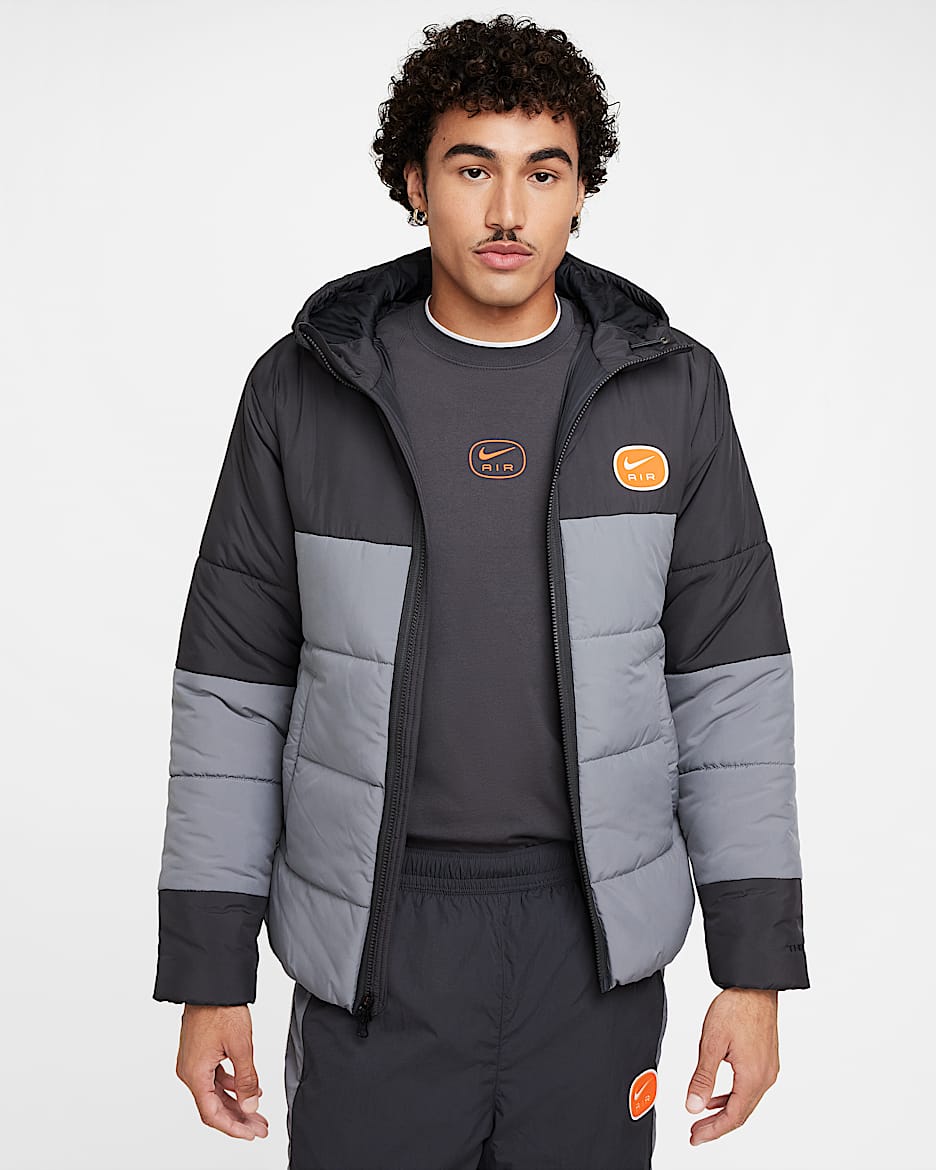 Nike Air 男子保暖夹克 - 煤黑/冷灰/白色