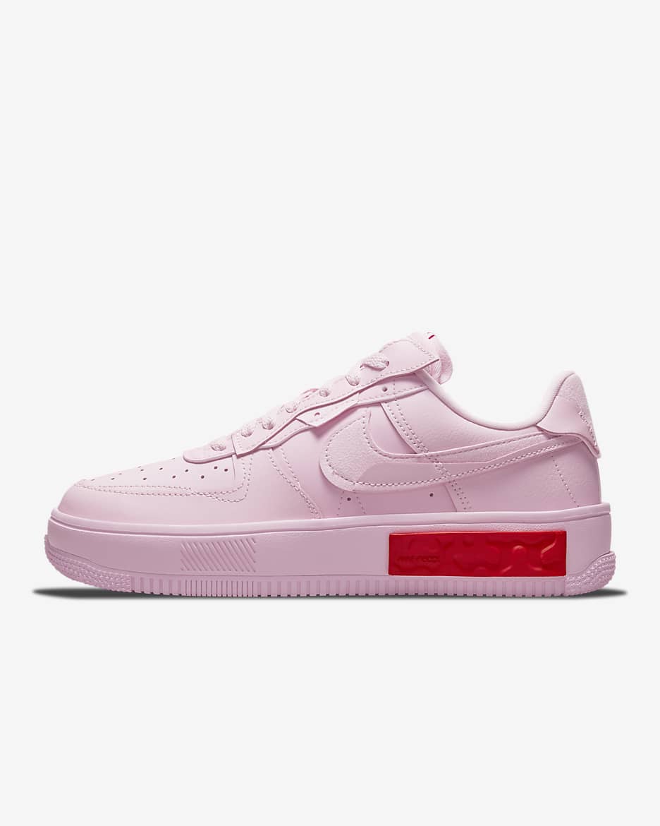 Nike Air Force 1 Fontanka 女子空军一号运动鞋 - 泡沫粉/大学红/黑/泡沫粉