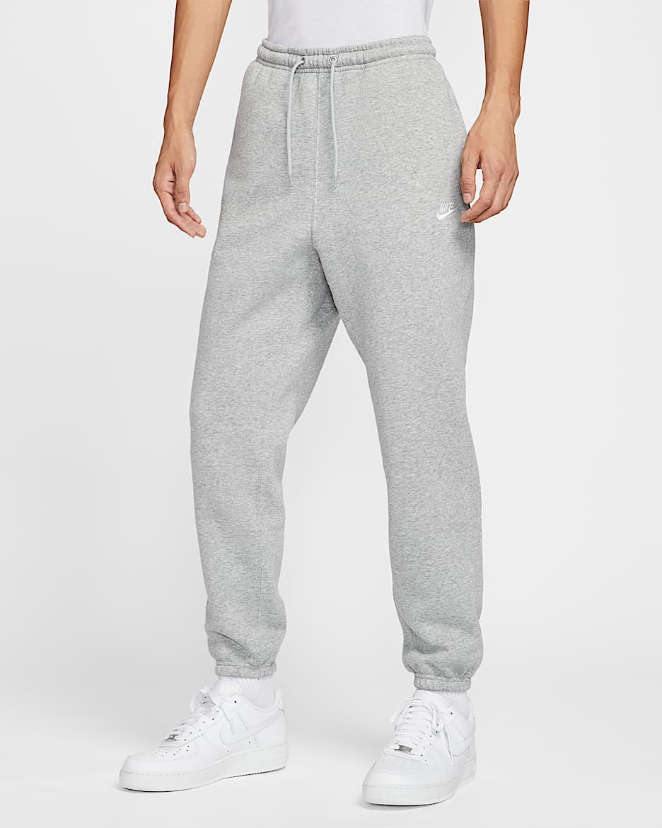 Nike Club 男子收口加绒长裤 - 调色暗灰/浅烟灰/白色