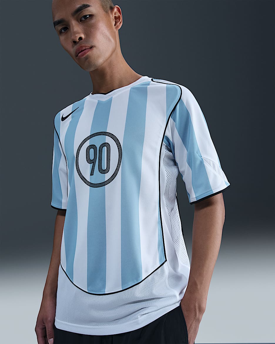 Nike Total 90 Dri-FIT 男子速干足球球衣 - 心灵蓝/白色/黑/黑