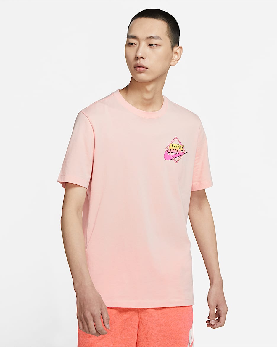 Nike Sportswear 男子T恤 - 橙粉